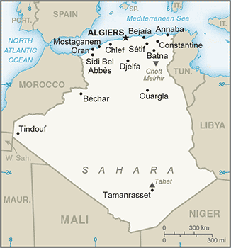 Map of Algeria