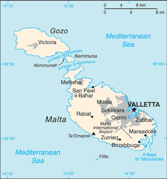 Map of Malta